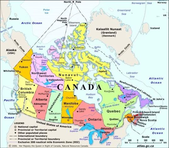 mapa-politico-do-canada